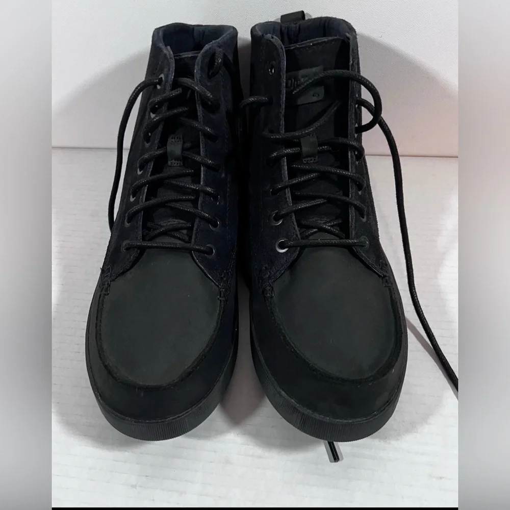 Olukai Men's Nalukai Kapa Boot Lava Rock Black Canvas Chukka Ankle Mid Size 8.5